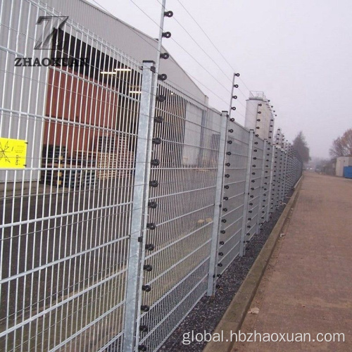 High Secure Anti-impact Wire Fence Double Wire Fence Court Fence With Barbed Wire Factory